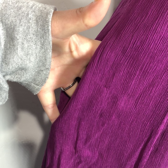 J.Crew purple long silk gown size 4 - Picture 7 of 11
